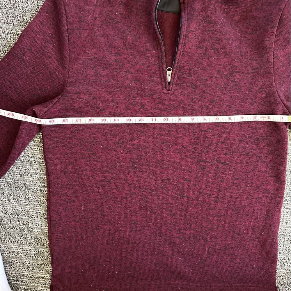 Beverly Hills Polo Club Men's Maroon Half Zip Pullover‎ - Picture 7 of 7